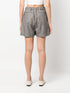 shorts plisados en mezcla de lana
